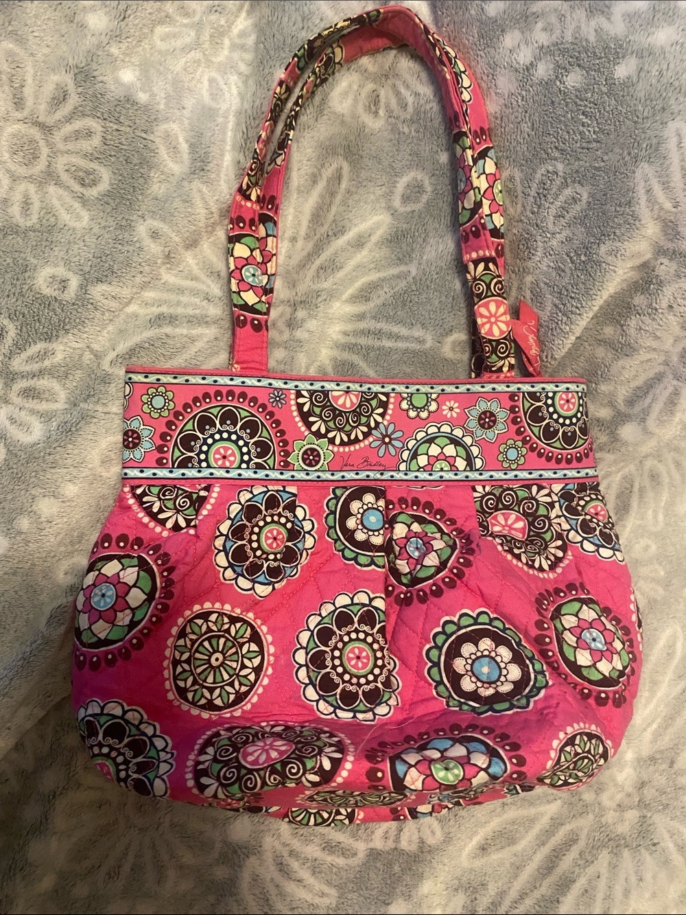 Vera Bradley Hot Pink Quilted Mandala Tote